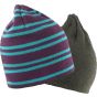 Result Team reversible beanie plum/turquoise/grey