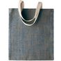Kimood Sac en toile de jute teint 100% naturel natural/ink_blue