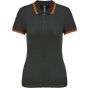 Kariban Polo femme manches courtes à liserés contrastés dark_grey/orange