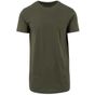 Build Your Brand Shaped Long Tee olive