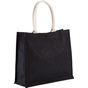 Kimood Sac de plage en jute noir