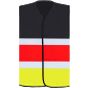 Korntex National safety vest Black / Red / Gold