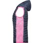 James&Nicholson Ladies´ Knitted Hybrid Vest pink_melange/anthracite_melange