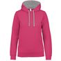 Kariban sweat-shirt capuche contrastée femme fuchsia/fine_grey