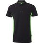 Velilla Polo bicolore manches courtes black/lime