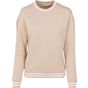 Build Your Brand Ladies College Sweat Crew lightrose/white