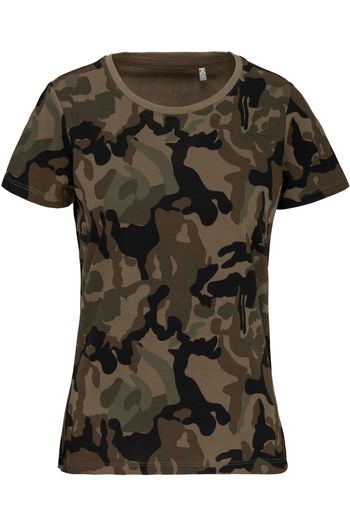 Image produit T-shirt camo manches courtes femme