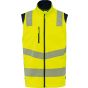 WK Designed To Work Veste softshell de sécurité recyclée avec manches détachables unisexe hi_viz_yellow/navy