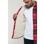 Kariban Surchemise à carreaux doublée sherpa red/navy