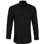 Premier Chemise popeline cintrée à manches longues pour homme black