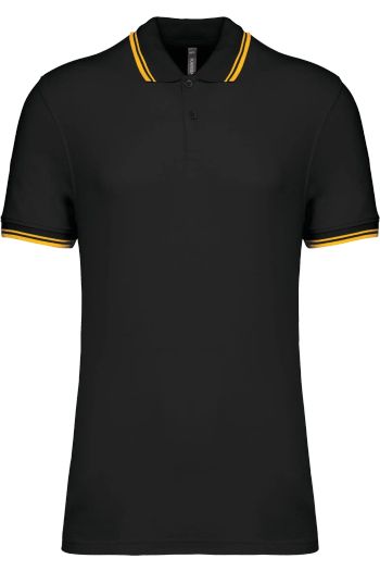 Image produit Polo homme manches courtes à liserés contrastés