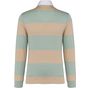 Kariban Polo rayé manches longues unisexe sage/light_sand_stripes