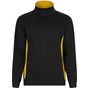 Velilla Sweat bicolore zippé black/yellow