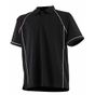 finden-&-hales Men's Piped Performance Polo black/white