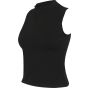 SF Clothing Women´s high neck crop vest black