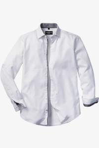Image produit Men’s long sleeve tailored contrast herringbone shirt
