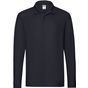fruit of the loom Premium Long Sleeve Polo bleu_fonce
