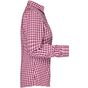 James&Nicholson Ladies´ Checked Blouse bordeaux/white