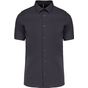 Kariban Chemise coton / élasthanne manches courtes zinc