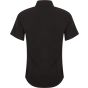 Henbury Ladies' wicking, anti-bac, quick dry s/s shirt black