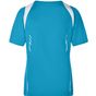 James&Nicholson Ladies' Running-T turquoise/white