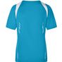 James&Nicholson Ladies' Running-T turquoise/white