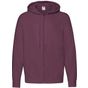 fruit of the loom Lightweight Hooded Sweat Jacket - bordeaux - S