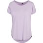 Build Your Brand Ladies Long Slub Tee - lilac - L