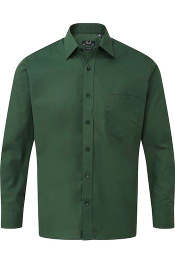Chemise popeline à manches longues pour homme