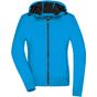 James&Nicholson Ladies´ Hooded Softshell Jacket blue/black