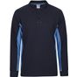 Velilla Polo bicolore manches longues - navy/sky_blue - L