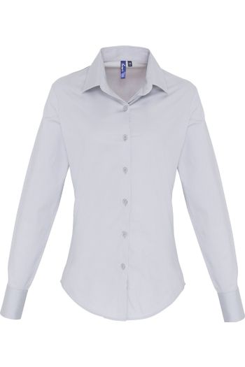 Image produit Chemise en popeline Stretch manches longues pour femme