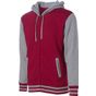 Independent Unisex Heavyweight Varsity Zip Hood cardinal/gunmetal_heather