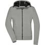 James&Nicholson Ladies´ Hooded Softshell Jacket light_grey/black