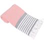 A&R Serviette Rhodos Hamamzz® en éponge Orange / White / Black