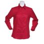 kustom kit Promotional Ladies Long Sleeve Oxford Blouse red