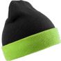 Result Recycled Black Compass beanie black/lime