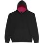 AWDis Just Hoods Kids Varsity Hoodie jet_black/hot_pink