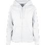 Build Your Brand Basic Ladies Basic Zip Hoody White