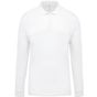 Kariban Polo piqué manches longues homme  white