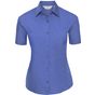 Russell Collection Ladies’ short sleeve classic polycotton poplin shirt corporate_blue
