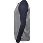 Tee Jays Baseball long sleeve tee heather/navy