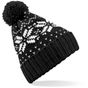 Beechfield Bonnet Fair Isle snowstar® black/white
