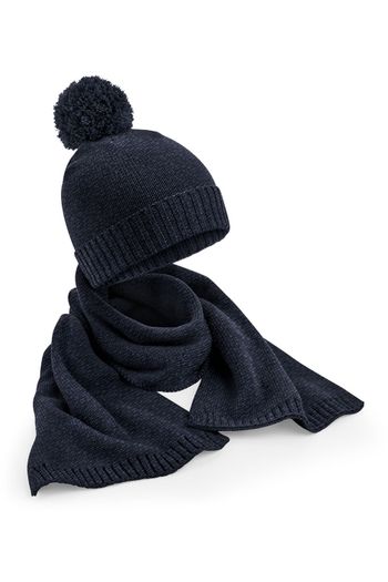 Image produit Écharpe et bonnet à maille, en coffret cadeau