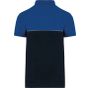 WK Designed To Work Polo bicolore écoresponsable manches courtes unisexe navy/royal_blue