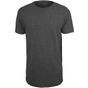 Build Your Brand Shaped Long Tee charcoal