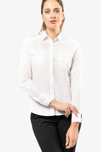 Image produit Chemise pilote manches longues femme