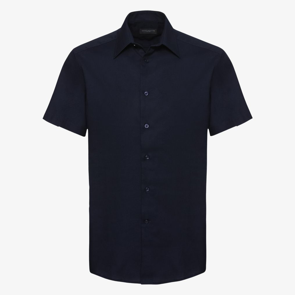 Men’s short sleeve tailored oxford shirt Russell Collection