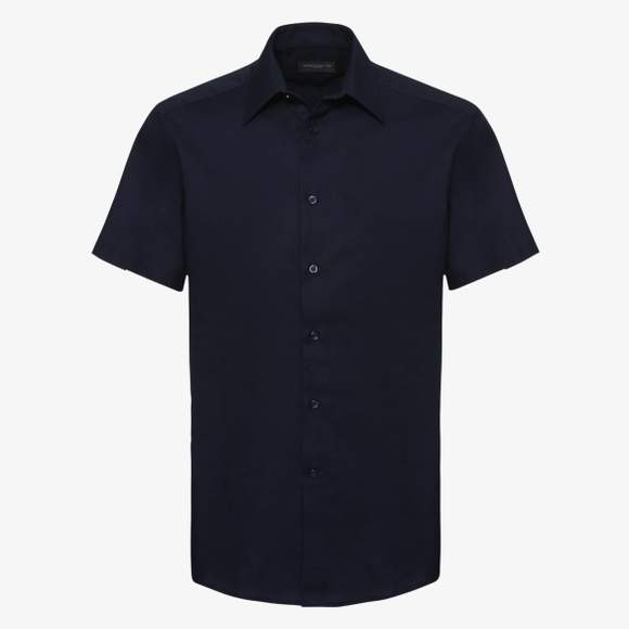 Men’s short sleeve tailored oxford shirt Russell Collection