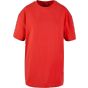 Build Your Brand Ladies Oversized Boyfriend Tee City red